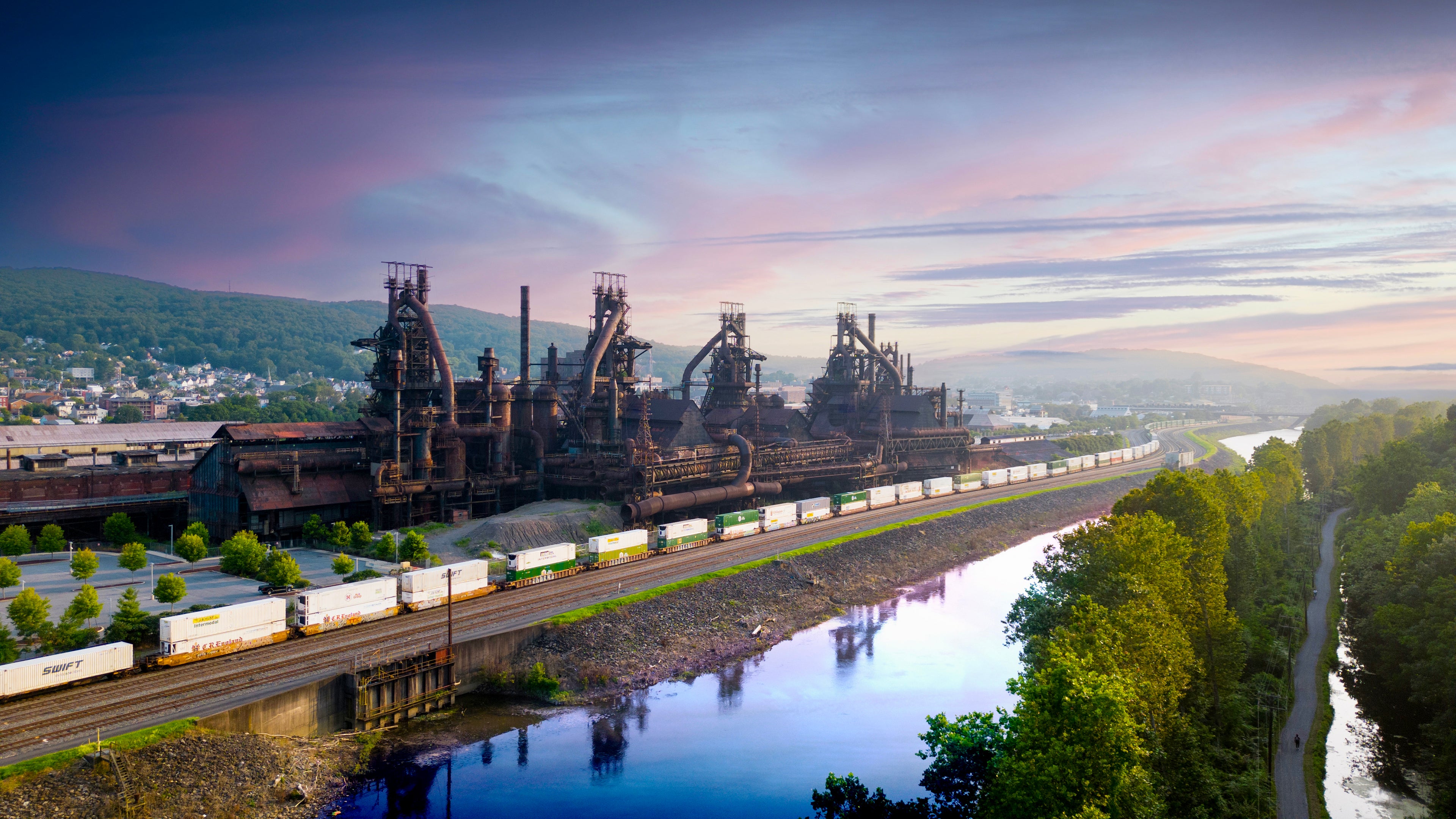 Bethlehem Steel Aerial Drone Photography Print