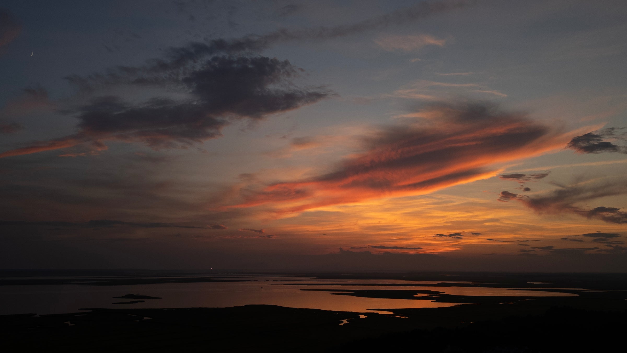 Summer sunset over Great Bay, NJ