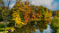 Fall trees and creek in the Lehigh Valley