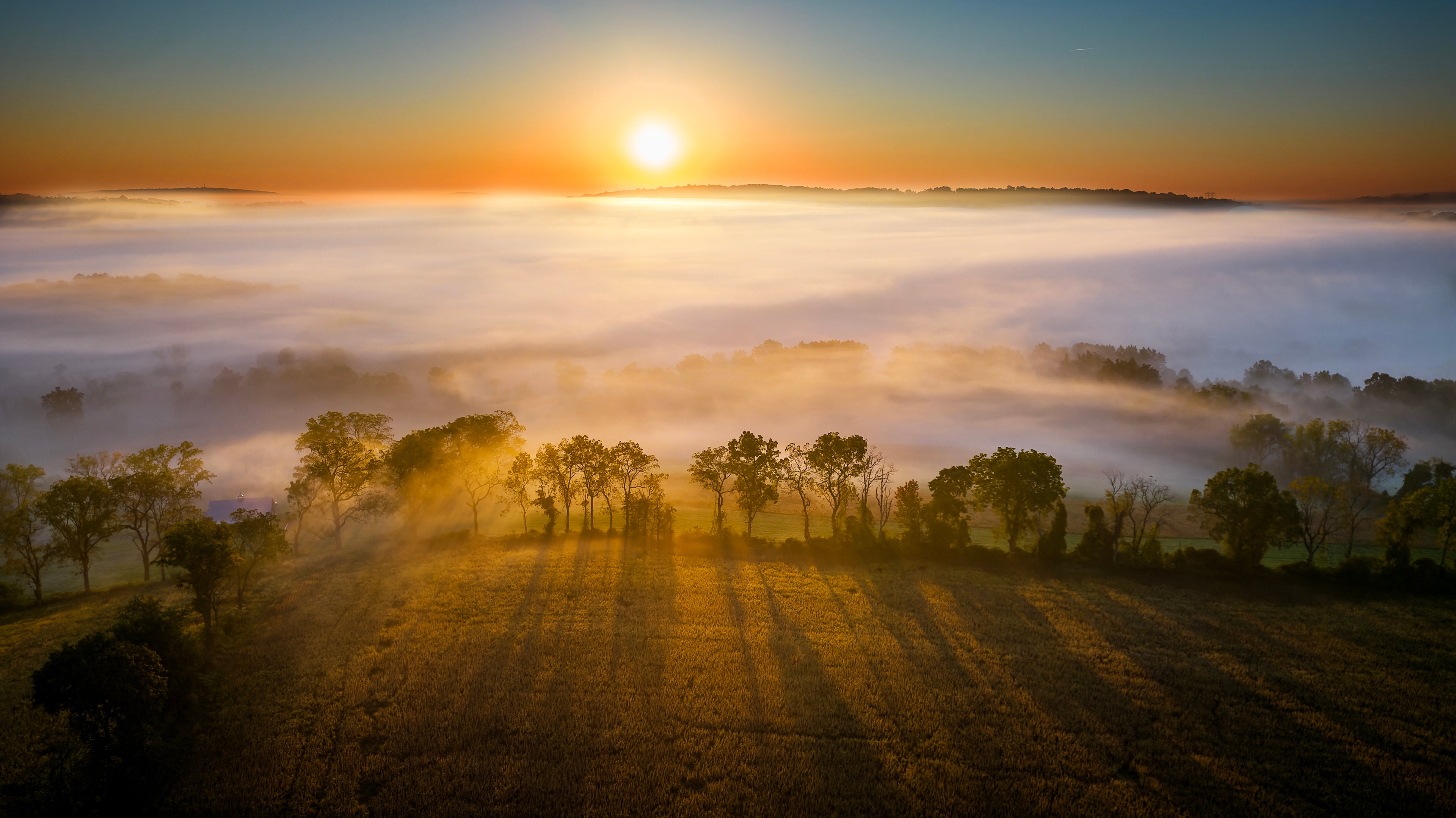 Sunrise over the valley