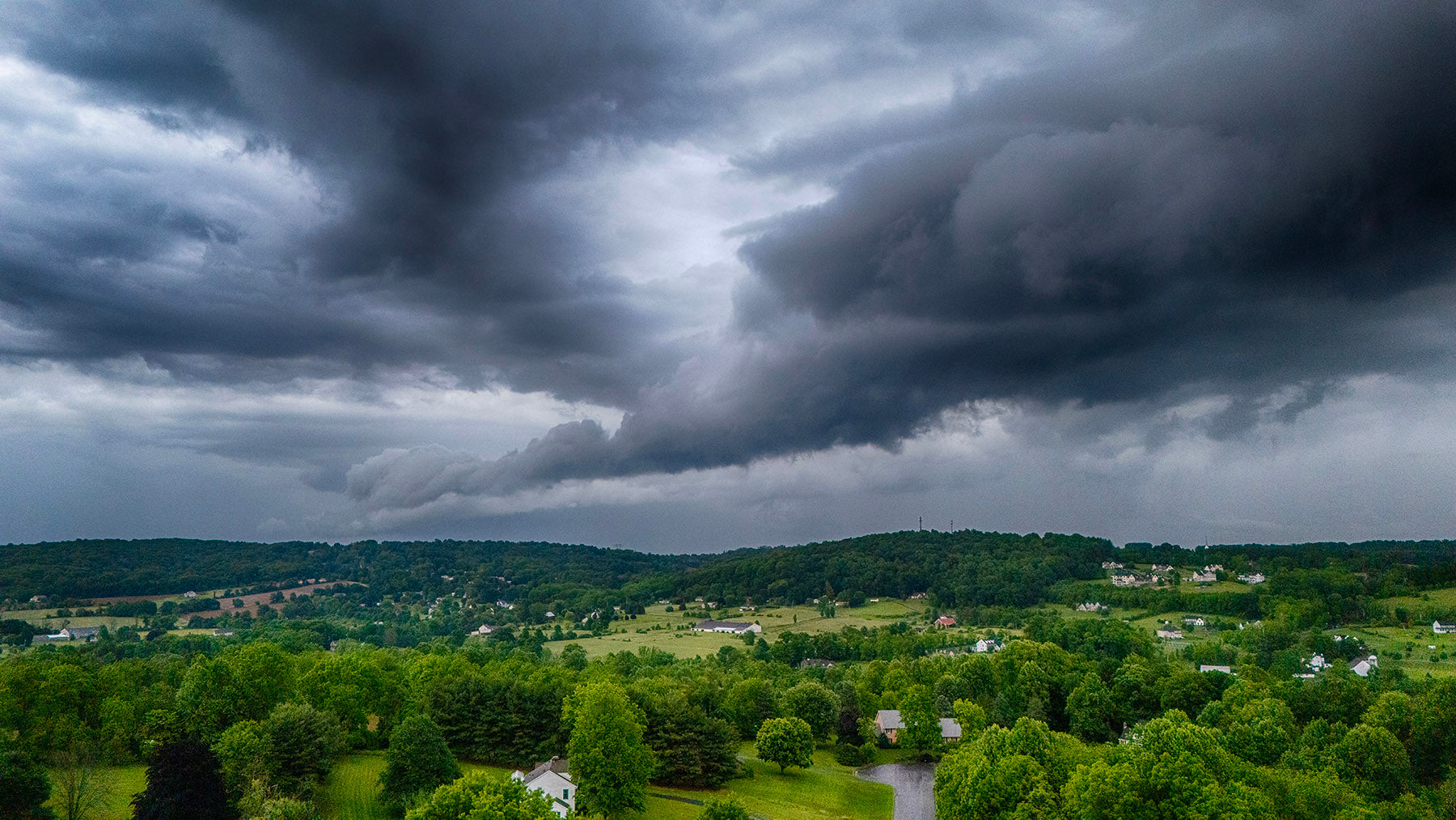 Storm clouds over the valley